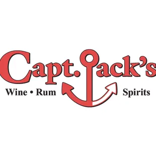 a logo for capt jacks wine rum spirits