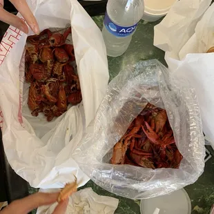 a table full of food