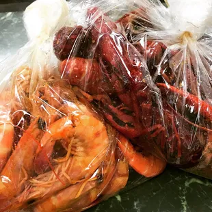 To go crawfish and shrimp
