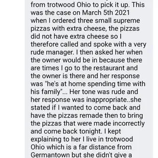 a text message from a friend