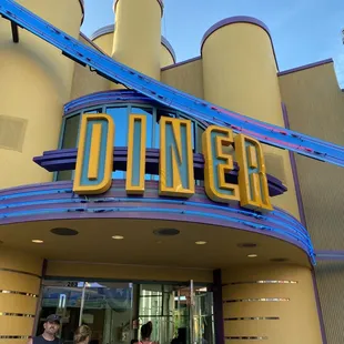 the entrance to the diner