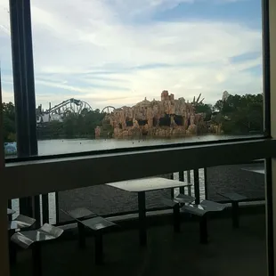 View from inside patio area