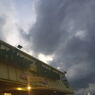 the front of a restaurant