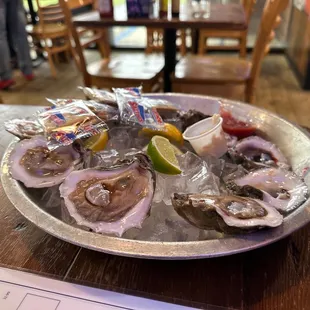 Raw oysters