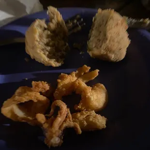 a plate of fried food