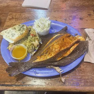 Stuffed Whole Broiled Gulf Flounder