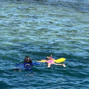 Snorkeling with life guard