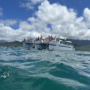 Snorkeling off the boat