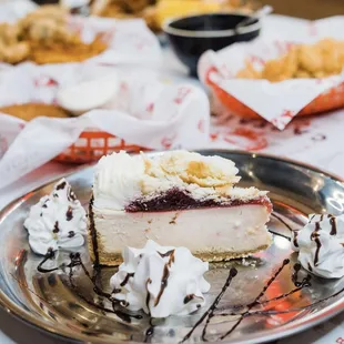 a piece of cake on a plate