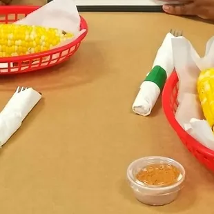 07/06/2022 - Corn on the Cob with Butter &amp; Seasoning on the Side