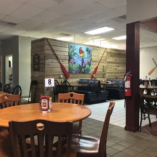Seating area inside of Captain Dave&apos;s-Outstanding Food