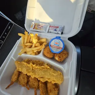 Fish and shrimp $5.99 meal