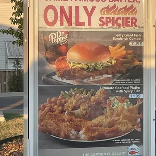 a sign for a fast food restaurant