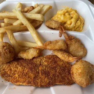 Cajun Catfish &amp; 5 Piece Shrimp Meal. Not terrible.