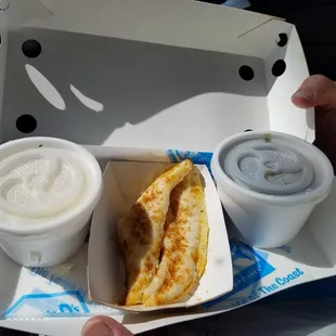 Kids grilled fish tenders