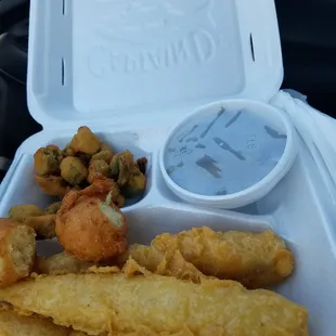 3 piece battered Fish meal