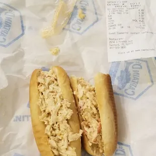 Glove inside of the sandwich