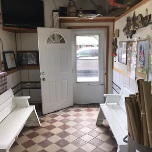 the inside of a restaurant