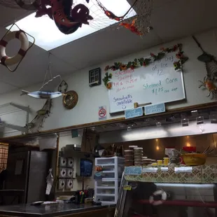 the inside of a restaurant