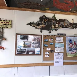 a variety of items on the wall