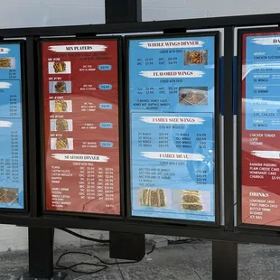 Drive thru Menu