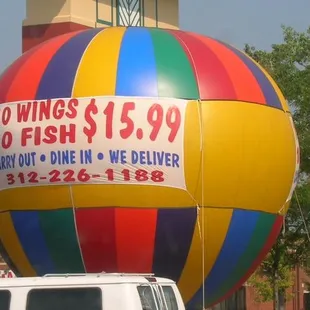 a hot air balloon