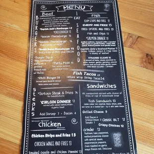 Menu at Captain Jack&apos;s