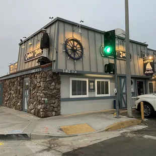 Right on the corner of Broadway and PCH