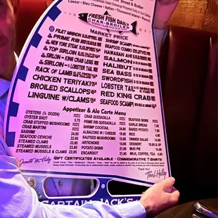 The large menu