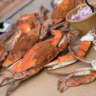 Jumbo crabs -- 1/2 dozen to share.