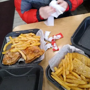 Fish and Chicken of course!