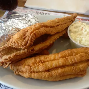 2 pc flounder mean with backed potato