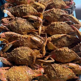 Steamed crabs