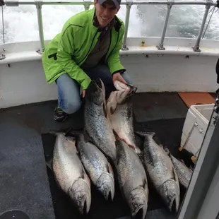 The take for 4 anglers. Salmon season 2013