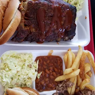 Ribs &amp; bbq beef