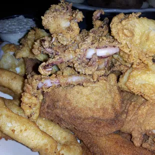 Fried calamari &amp; whitefish