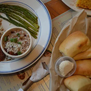a plate of food on a table
