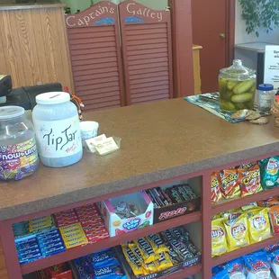 Chips, Candy Bars, and Pickles all go great with our sandwiches!