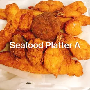 a plate of deep fried fish