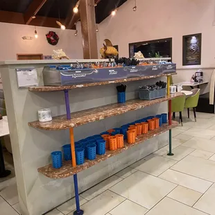 the inside of the restaurant