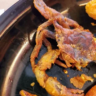 Soft shell crab,  fried.