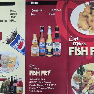 Menu - drinks