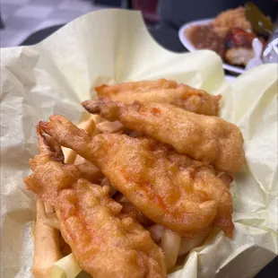 Shrimp and chips