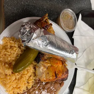Chicken with rice and beans