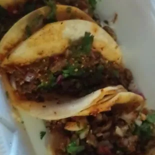 Asada tacos $2.00  everyone says their spot is the best but this.... I'm picky AF about carne asada, but I stand by this!!