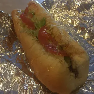 Ground beef and cheese extra dressing extra seasoning