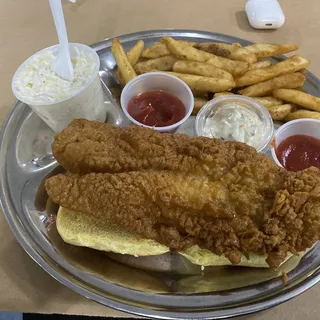 Hand Battered Fried Catfish Sandwich