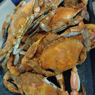 Option 3 - 12 XL Blue Crabs, 16 pc Steam Shrimp, Jumbo Hush Puppy Basket