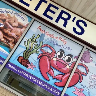 the front of the restaurant