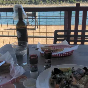 A nice view with some food.